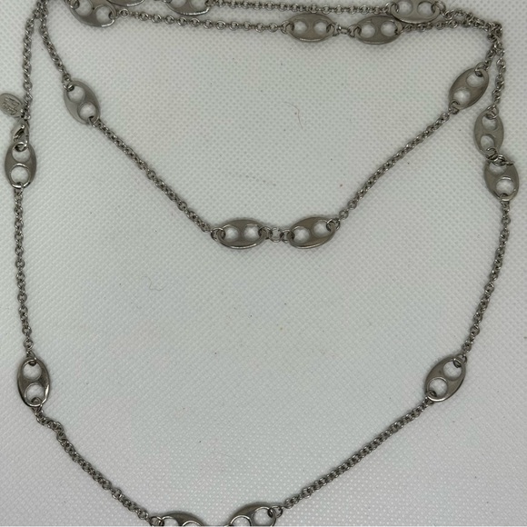 Cookie Lee Silver Tone Long Necklace. - Picture 4 of 7